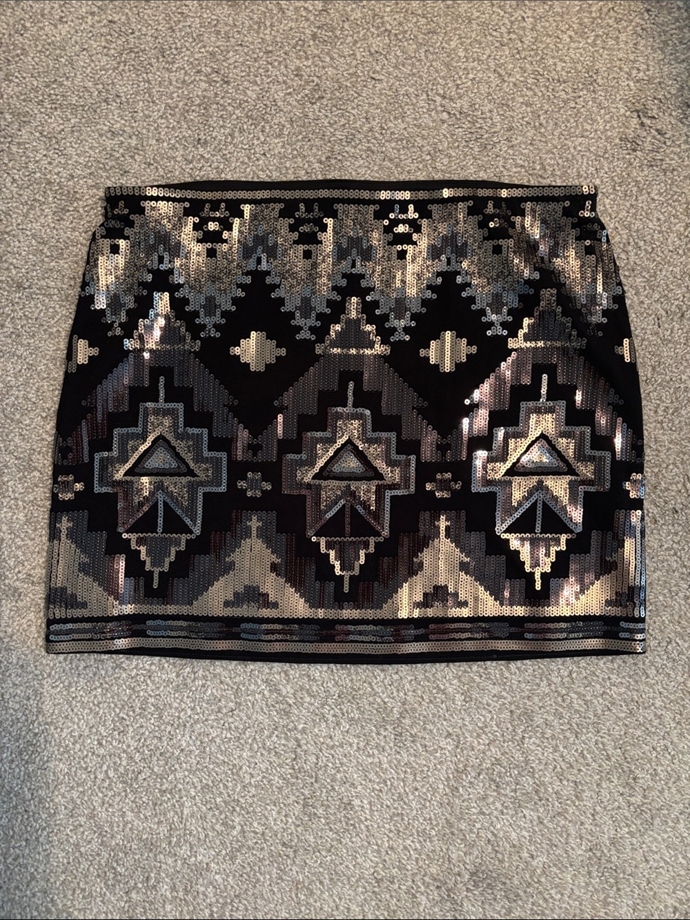Express Sequin Mini Skirt
